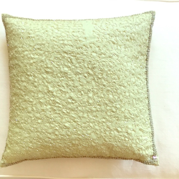 Bombay citrine green toss pillow 16” square - Picture 1 of 4